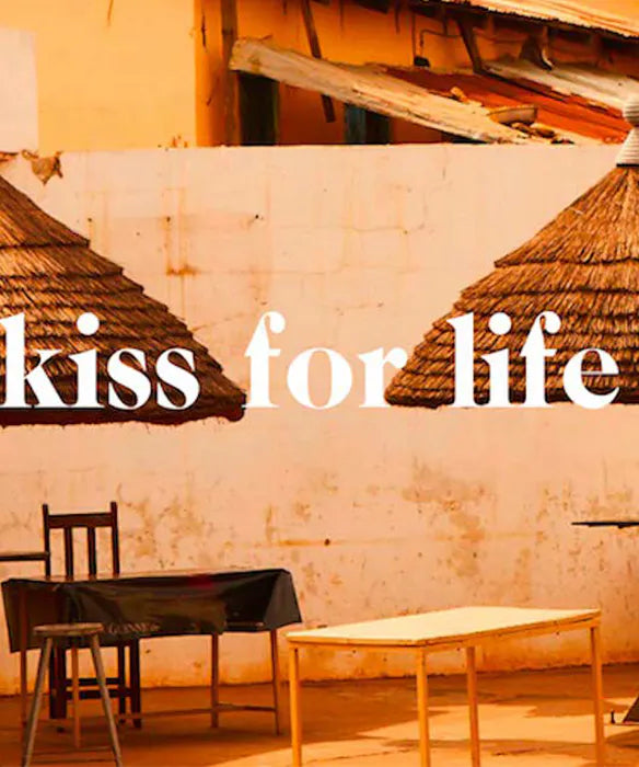 Eau Vive Internationale x La bouche rouge. A kiss for life.